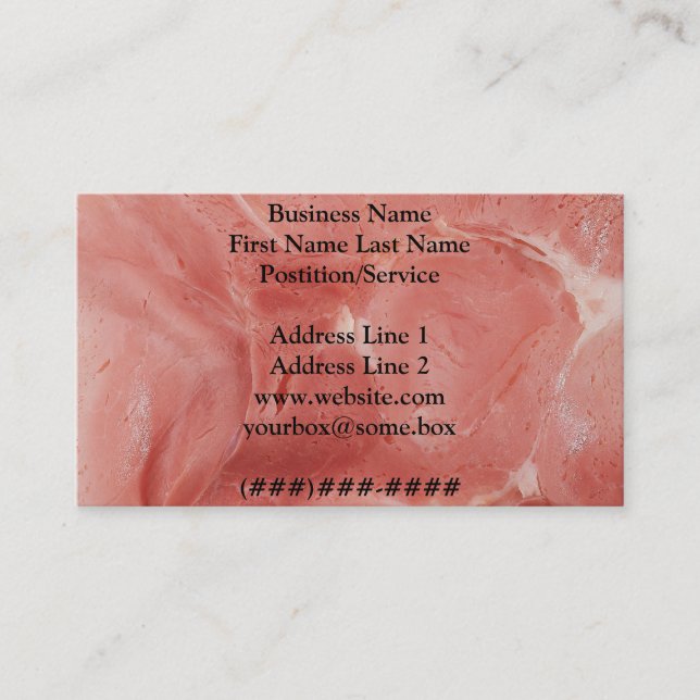 Meat Shop Business Card (Front)