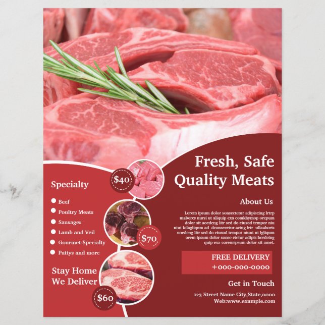 Meat Shop | Butcher Shop Flyer (Front)