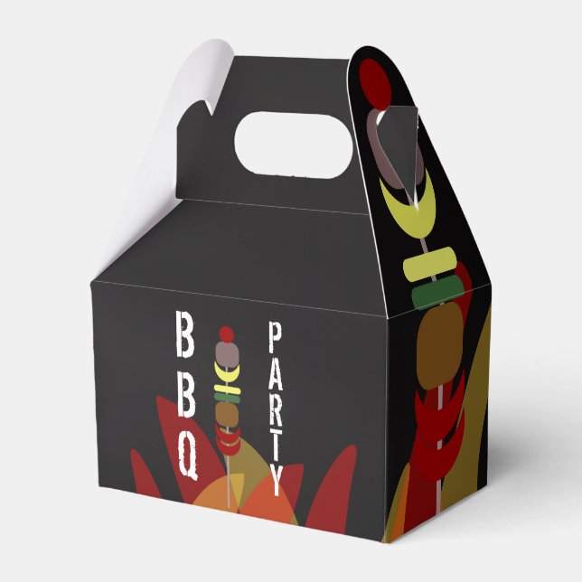 Meat Skewers BBQ Cook Out Party Favour Box (Front Side)