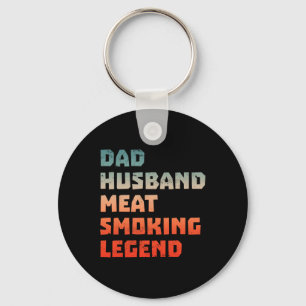 Meat Smoker Smoking Meat Grilling Barbecue Lover B Key Ring