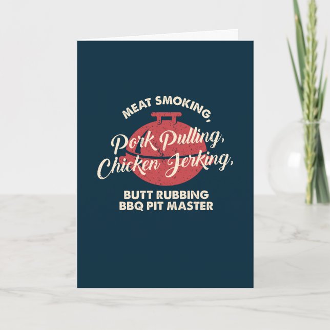 Meat Smoking BBQ Pit Master Dad - Father's Day Card (Front)