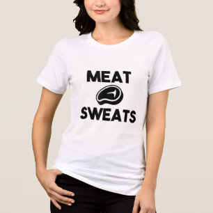 Meat Sweats For Grilling Chef Smoker Bbq King Beef Tri-Blend Shirt