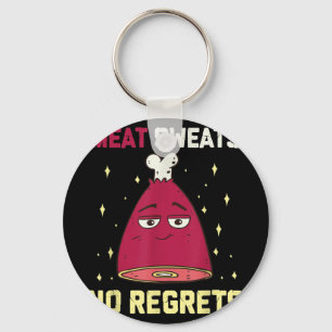 Meat Sweats No Regrets Funny Grilling Meat Bbq Ham Key Ring