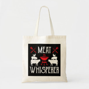 Meat Whisperer Men Clothing Gift for Him Funny BBQ Tote Bag