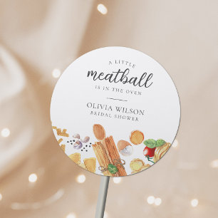 Meatball Italian Baby Shower Classic Round Sticker