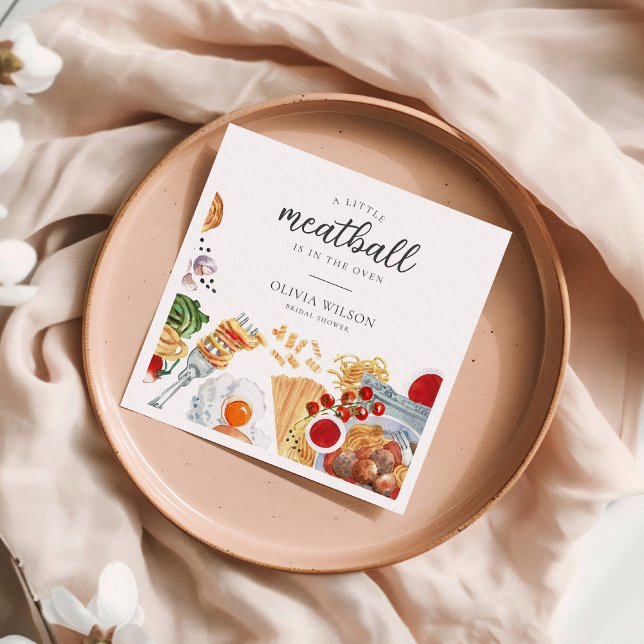 Meatball Italian Baby Shower Napkin (Creator Uploaded)