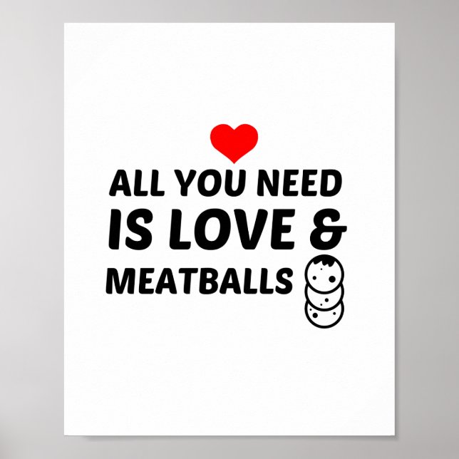 MEATBALLS AND LOVE POSTER (Front)