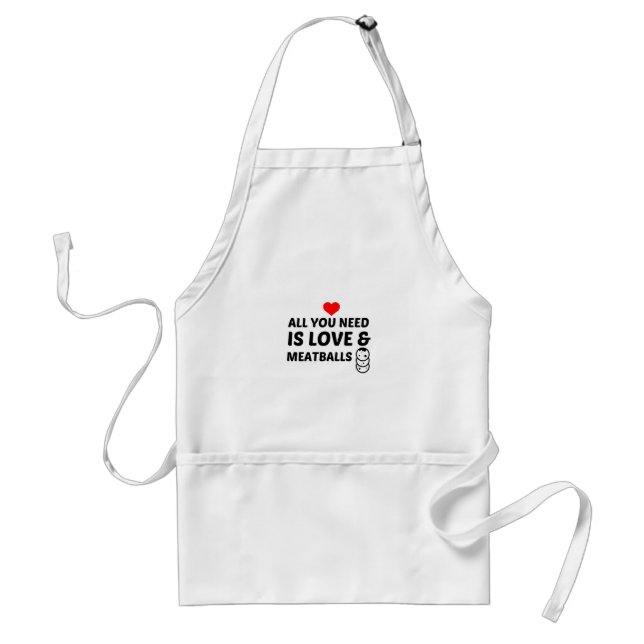MEATBALLS AND LOVE STANDARD APRON (Front)