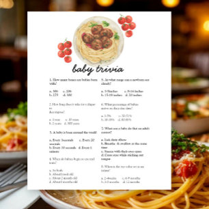 Meatballs Baby shower - Baby trivia game