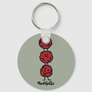 Meatballs Meatball stacked on top of each other Key Ring