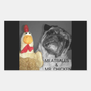 MEATBALLS RECTANGULAR STICKER