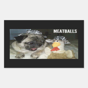 MEATBALLS RECTANGULAR STICKER
