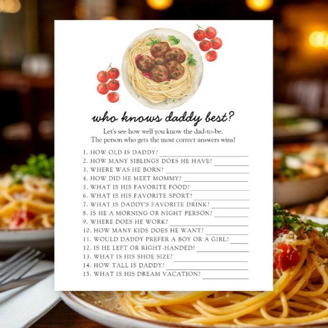 Meatballs - Who knows daddy best game (Creator Uploaded)