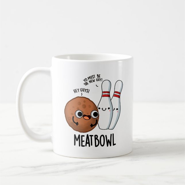 Meatbowl Funny Meatball Pun  Coffee Mug (Left)