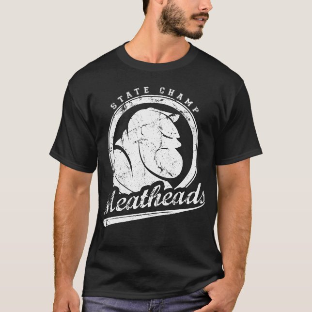 Meatheads tee, version 1 (dark tee) T-Shirt (Front)