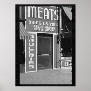Meats & Groceries Poster