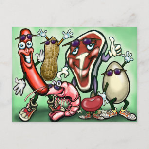 Meats Protein Food Group Postcard