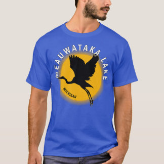 Meauwataka Lake in Michigan Heron Sunrise T-Shirt