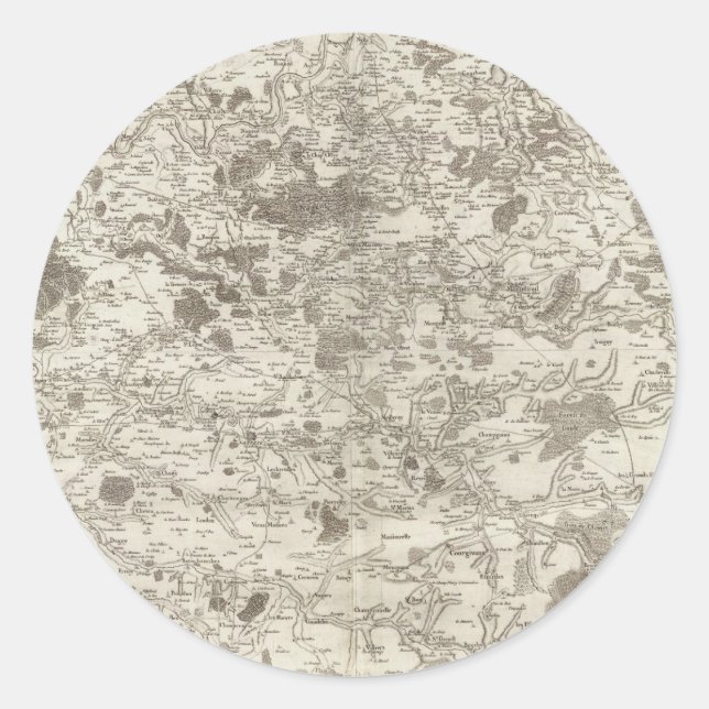 Meaux Classic Round Sticker (Front)