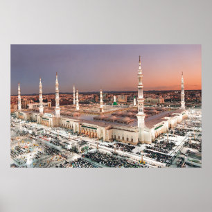Mecca Al-Masjid an-Nabawi at Maghrib Prayer Value  Poster