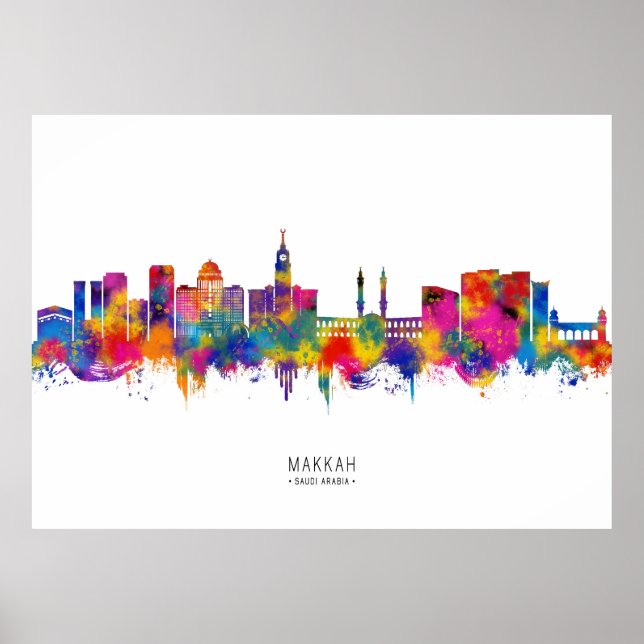 Mecca KSA Skyline Poster (Front)