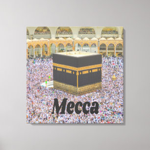 Mecca Saudi Arabia Islam’s holiest city, Kaaba Canvas Print