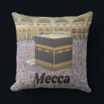 Mecca Saudi Arabia Islam’s holiest city, Kaaba Cushion<br><div class="desc">Mecca Saudi Arabia Islam’s holiest city,  Kaaba
Masjid al-Haram,  Sacred Mosque,   surrounds the Kaaba (the cloth-covered cubic structure that’s Islam’s most sacred shrine).  It is filled with Muslims as they are the only ones allowed in as they make their annual pilgrimage called Hajj.</div>