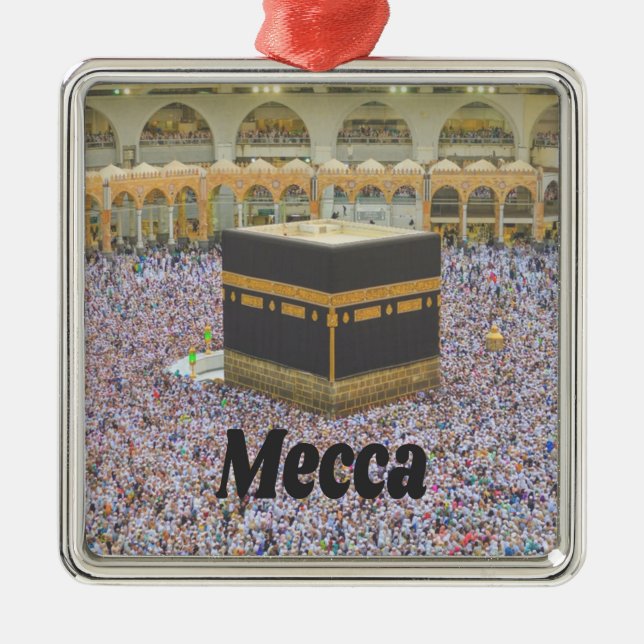 Mecca Saudi Arabia Islam’s holiest city, Kaaba Metal Ornament (Front)