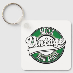 Mecca saudi arabia vintage logo key ring