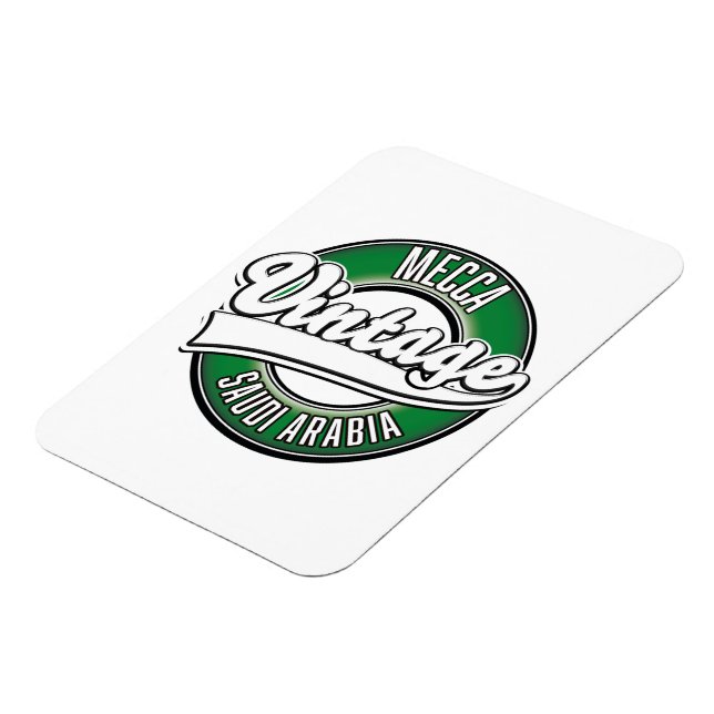 Mecca saudi arabia vintage logo magnet (Left Side)
