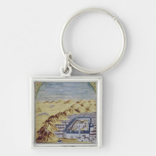 Mecca surrounded by the Mountains of Arafa Key Ring