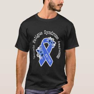 Mecfs Chronic Fatigue Syndrome Awareness Floral Bl T-Shirt