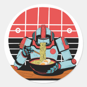 Mecha Ramen Classic Round Sticker