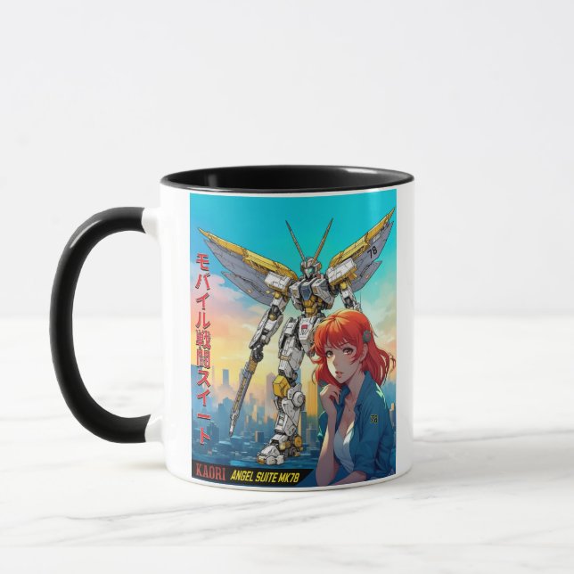 MECHA WARRIOR - KAORI'S ANGEL SUITE MK78  MUG (Left)