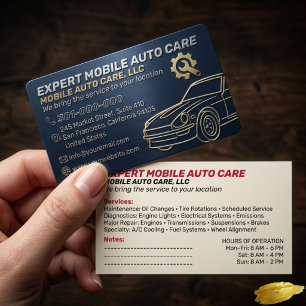 Mechani Service Auto Repair & Car AC Specialist 10 Business Card