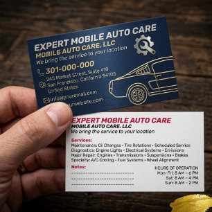 Mechani Service Auto Repair & Car AC Specialist 5 Business Card