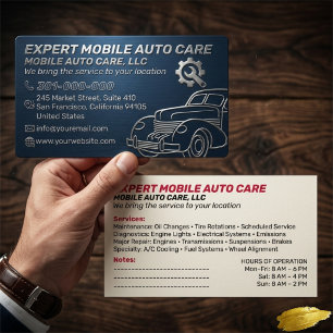 Mechani Service Auto Repair & Car AC Specialist  7 Business Card