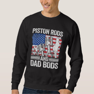 Mechanic American Flag 4th Of July Piston Rods And Sweatshirt