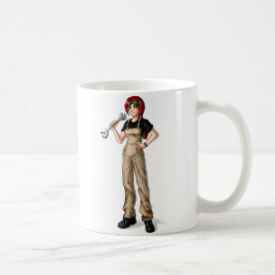 Mechanic Anime Girl Coffee Mug