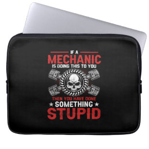 Mechanic Art A Mechanic Is Doing Laptop Sleeve