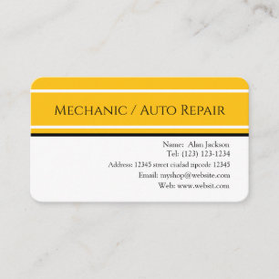 \Mechanic / Auto Repair Business card editable