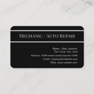 \Mechanic / Auto Repair Business card editable