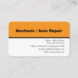 \Mechanic / Auto Repair Business card editable