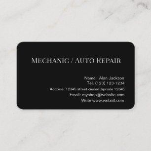\Mechanic / Auto Repair Business card editable