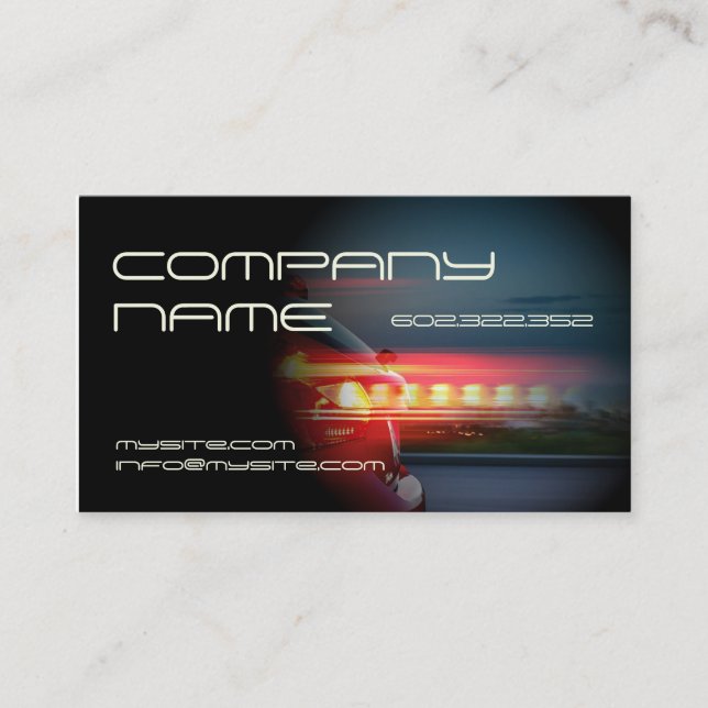 Mechanic Automotive Speed  Fast Modern Lights Business Card (Front)
