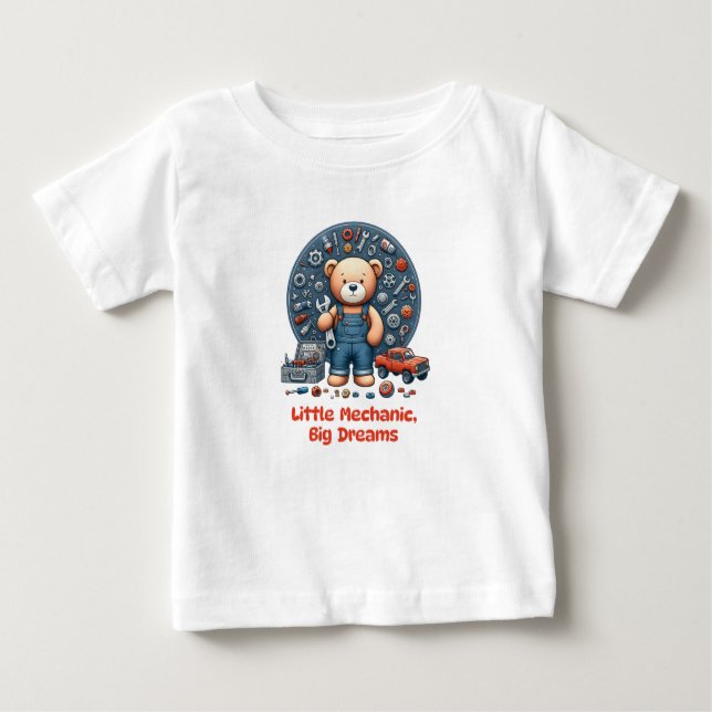 Mechanic baby clothes for boys/girl gift T-Shirt (Front)
