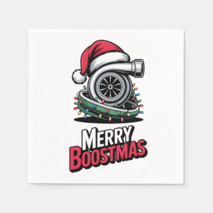 Mechanic Boost Turbo Engine Nitro Santa Lovers Napkin