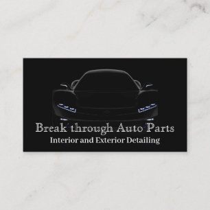 Mechanic Business Card Black and White Modern