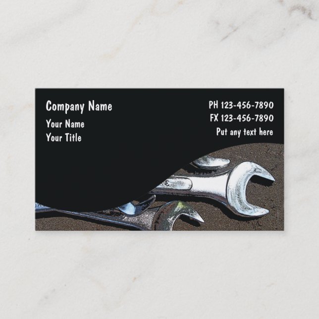 Mechanic Business Cards (Front)