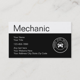 Mechanic Business Cards